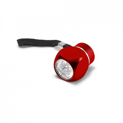 LOUIS. Linterna de aluminio con 6 leds - Rojo