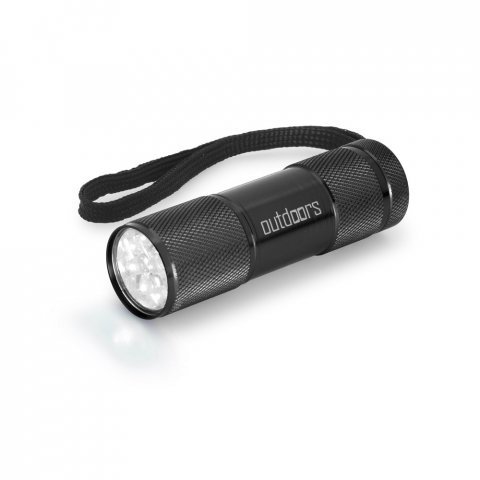 FLASHY. Torcia in alluminio con 9 LED - Nero