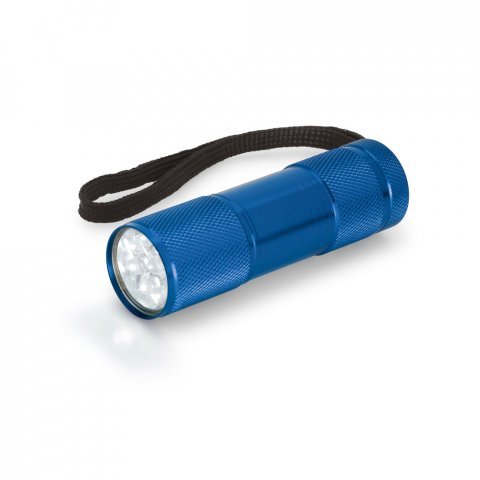 FLASHY. Torcia in alluminio con 9 LED - Blu reale