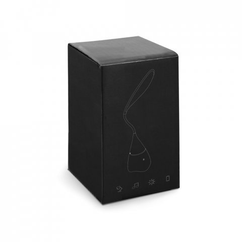 GRAHAME. B&aelig;rbar skrivebordslampe med h&oslash;jtalerog med 5 timers aktiv spilletid i genanvendt ABS (100 % rABS) - Hvid