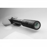 DIG. Faltbare Schaufel aus Metall mit Kompass - Schwarz