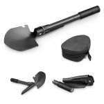 DIG. Faltbare Schaufel aus Metall mit Kompass