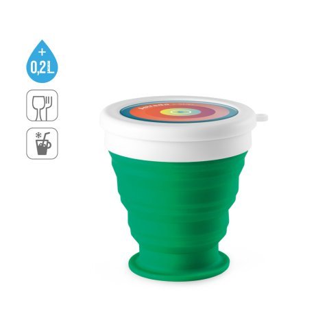 ASTRADA. Silicone and PP folding travel cup 250 mL