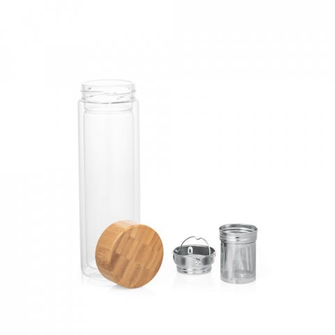 MAKAROVA. Sticlă cu infuzor 490 mL - Natural