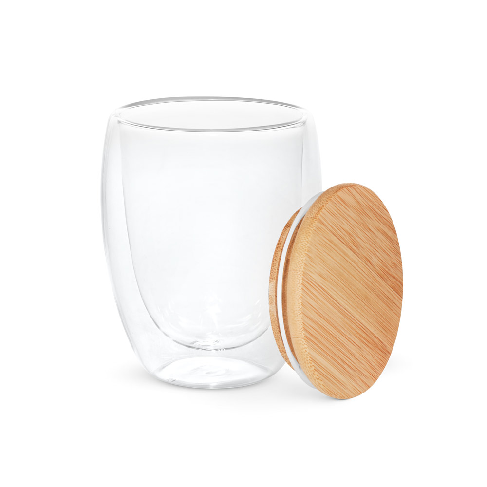 ECUADOR L. Bicchiere da viaggio in vetro borosilicato 350 mL