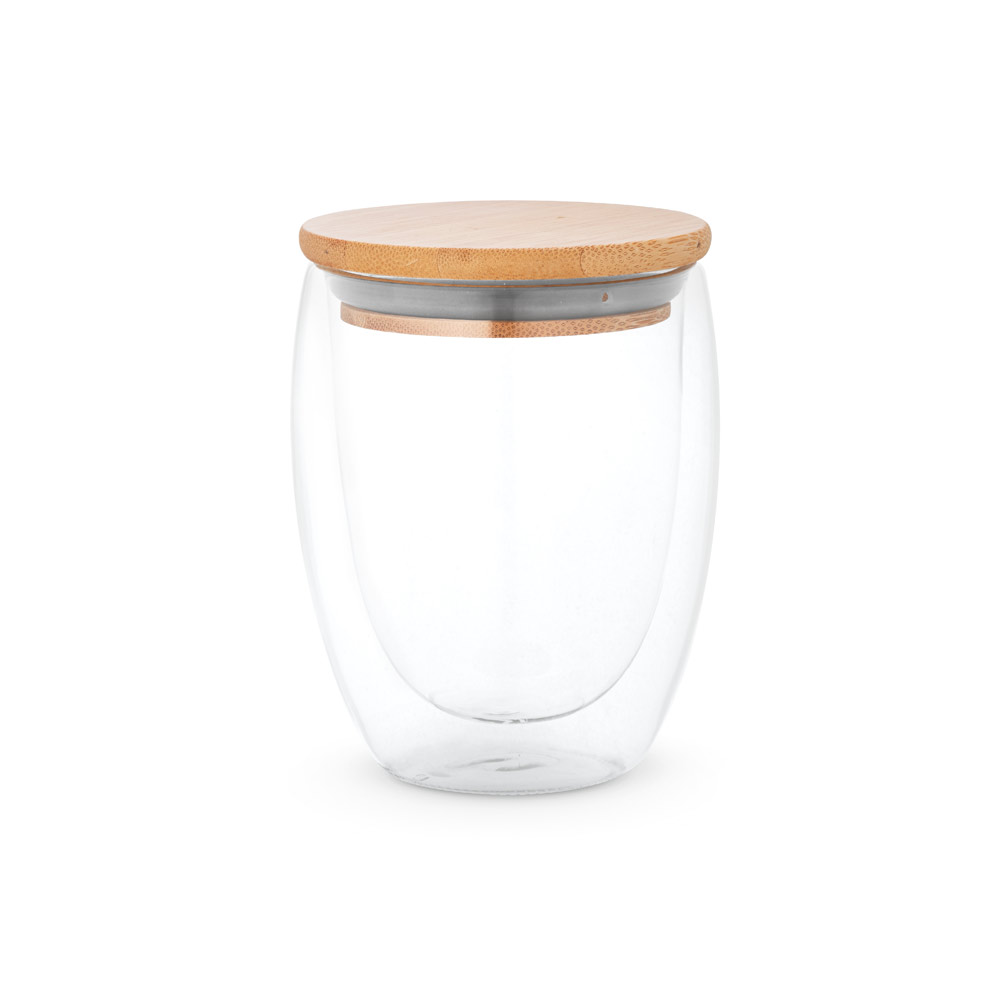 ECUADOR L. Bicchiere da viaggio in vetro borosilicato 350 mL