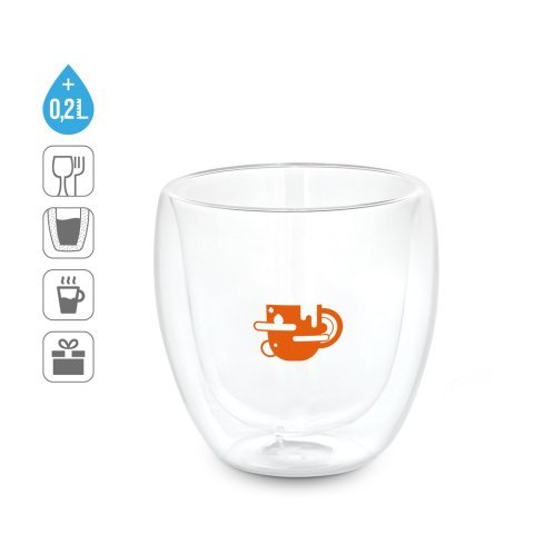 AMERICANO. Bicchiere in vetro borosilicato in vetro 220 mL