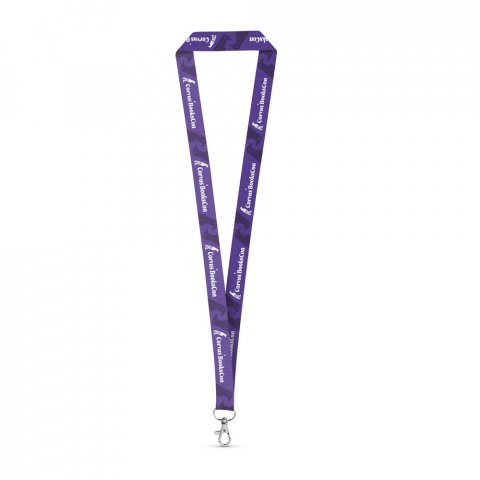 WINDSOR. SET Lanyard SUBLIMATION Long II (20 mm) in recycled polyester (100% rPET) with Hook Trigger Snap 20 mm