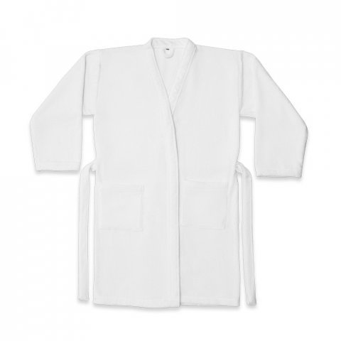 RUFFALO. Kylpytakki (350 g/m&sup2;) puuvillaa (82 %) ja kierr&auml;tetty&auml; puuvillaa (18 %) - Valkoinen