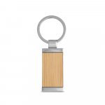 HOMER. Prostokątny brelok z bambusa - Naturalny