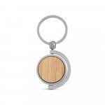 HOMER ROUND. Circular bamboo keyring - Natural