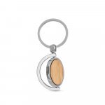 HOMER ROUND. Circular bamboo keyring - Natural