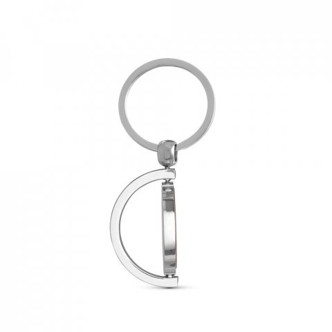 HOMER ROUND. Circular bamboo keyring - Natural