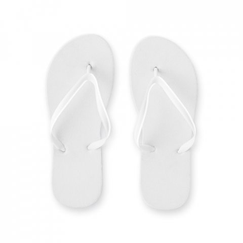 BALI L / XL. Slippers with fully customizable sublimation soles - White