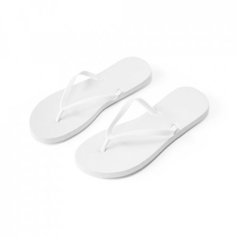 BALI L / XL. Slippers with fully customizable sublimation soles - White