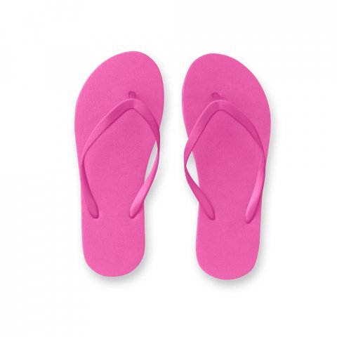 MAUPITI L / XL. Comfortabele slippers met EVA-zolen en PVC-bandjes - Roze