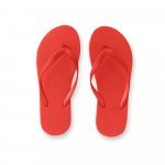MAUPITI L / XL. Comfortabele slippers met EVA-zolen en PVC-bandjes - Rood
