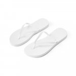 MAUPITI L / XL. Comfortabele slippers met EVA-zolen en PVC-bandjes - Wit