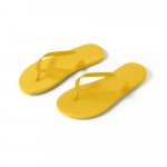 MAUPITI L / XL. Comfortabele slippers met EVA-zolen en PVC-bandjes - Geel