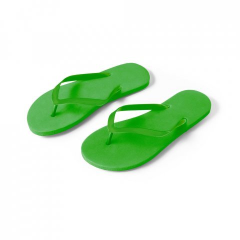 MAUPITI L / XL. Comfortabele slippers met EVA-zolen en PVC-bandjes - Groen