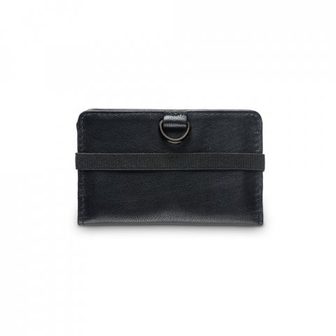 ORVYN. Кожен портфейл с RFID блокиране за 10 карти - черно