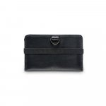 ORVYN. Кожен портфейл с RFID блокиране за 10 карти - черно