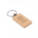STEWIE. Rectangular keyring in beech wood - Natural