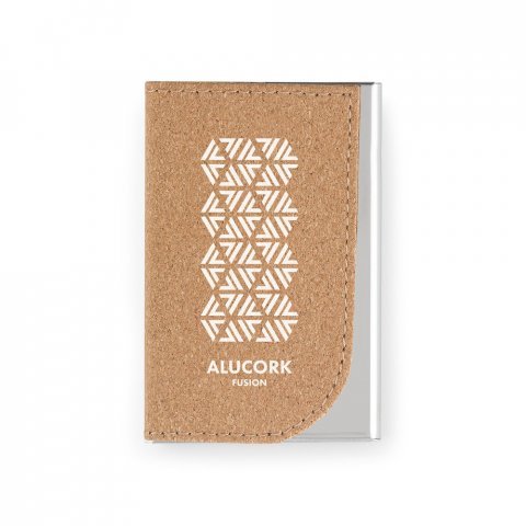 GOSLING. Set format dintr-un suport pentru carduri și un suport pentru chei, ambele din metal și plută - Natural