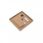 GOSLING. Set format dintr-un suport pentru carduri și un suport pentru chei, ambele din metal și plută - Natural