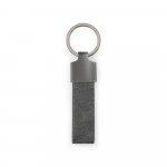 VAUGHN. Gaves&aelig;t best&aring;ende af kortholder og n&oslash;glering, begge produceret i metal og genanvendt polyester (30 % rPET) - M&oslash;rkegr&aring;