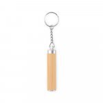 RACHEL. Bamboo and ABS key ring with LED torch - Natural