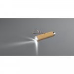 RACHEL. Bamboo and ABS key ring with LED torch - Natural