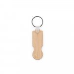 SHOPZ. Breloc din bambus cu capăt &icirc;n formă de monedă - Natural