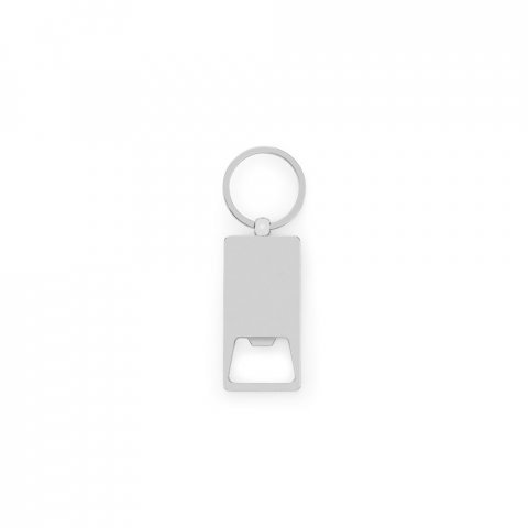 SYLVESTER. Rectangular iron keychain with bottle opener - Natural