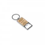 SYLVESTER. Rectangular iron keychain with bottle opener - Natural