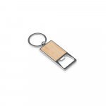 SYLVESTER. Rectangular iron keychain with bottle opener - Natural