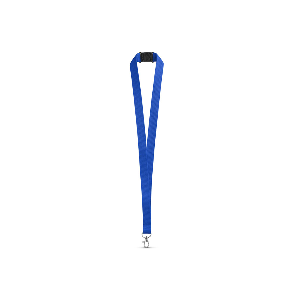 LEEDS. Lanyard in poliestere con chiusura di sicurezza