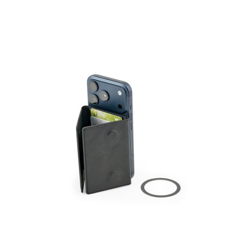 HARALD. Carteira magn&eacute;tica em PU de grande capacidade com bloqueio RFID - Preto