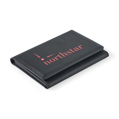 HARALD. Carteira magn&eacute;tica em PU de grande capacidade com bloqueio RFID - Preto