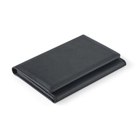 HARALD. Carteira magn&eacute;tica em PU de grande capacidade com bloqueio RFID - Preto