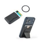 CONNOR. Tarjetero magn&eacute;tico de PU que se acopla f&aacute;cilmente a la parte trasera del m&oacute;vil, con bloqueo RFID