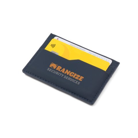 VENTURE WALLET. Tarjetero de poliuretano para 5 tarjetas con bloqueo RFID - Azul