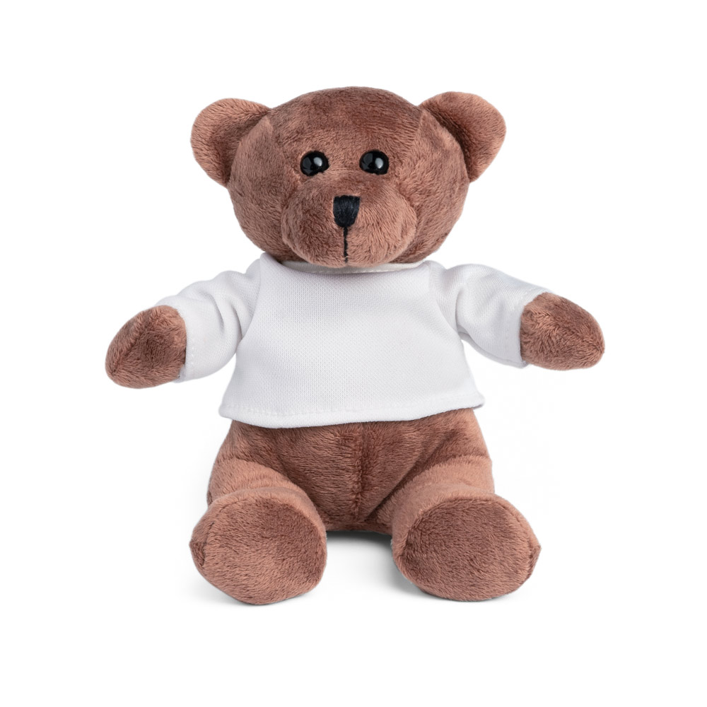 GRIZZLY. Peluche a forma di orsetto con t-shirt