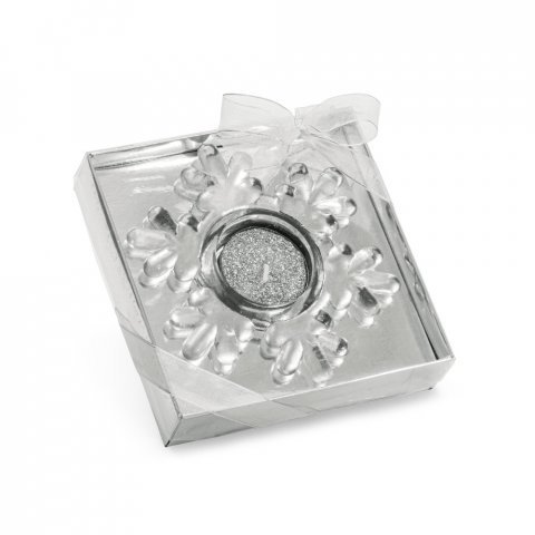 ELAINE. Декоративна свещ - сребърен