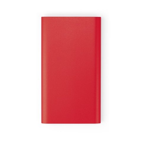 CASSINI. Power bank 4,000 mAh with 5W wireless charger in recycled aluminium (100% rAL) - Red