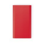 CASSINI. Power bank 4,000 mAh with 5W wireless charger in recycled aluminium (100% rAL) - Red