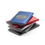 CASSINI. Power bank 4,000 mAh with 5W wireless charger in recycled aluminium (100% rAL)