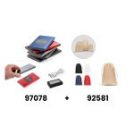 CASSINI. Prijenosna baterija 4000 mAh s bežičnim punjačem od 5 W od recikliranog aluminija (100% rAL)
