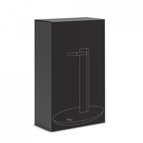 GERST. Stojak na słuchawki z ABS z wbudowaną ładowarką bezprzewodową - Czarny