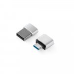 MINSKY. Комплект от 2 алуминиеви адаптера USB-A / USB-C - Сатенено сребро